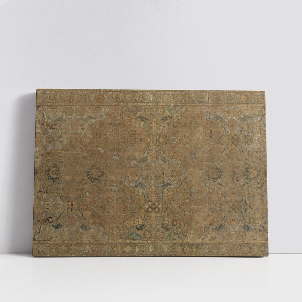 Antique Golden Rug Textile Vintage Oriental Carpet Pattern Art Poster - Image 4