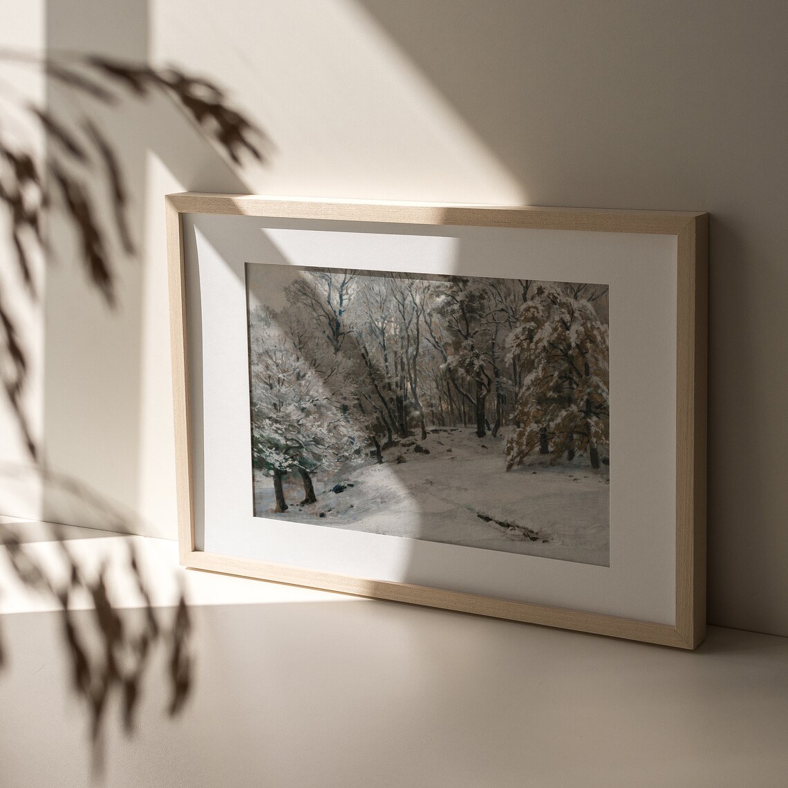 Snowy Winter Forest Path Vintage Snow Covered Trees Landscape Art Poster - Image 5