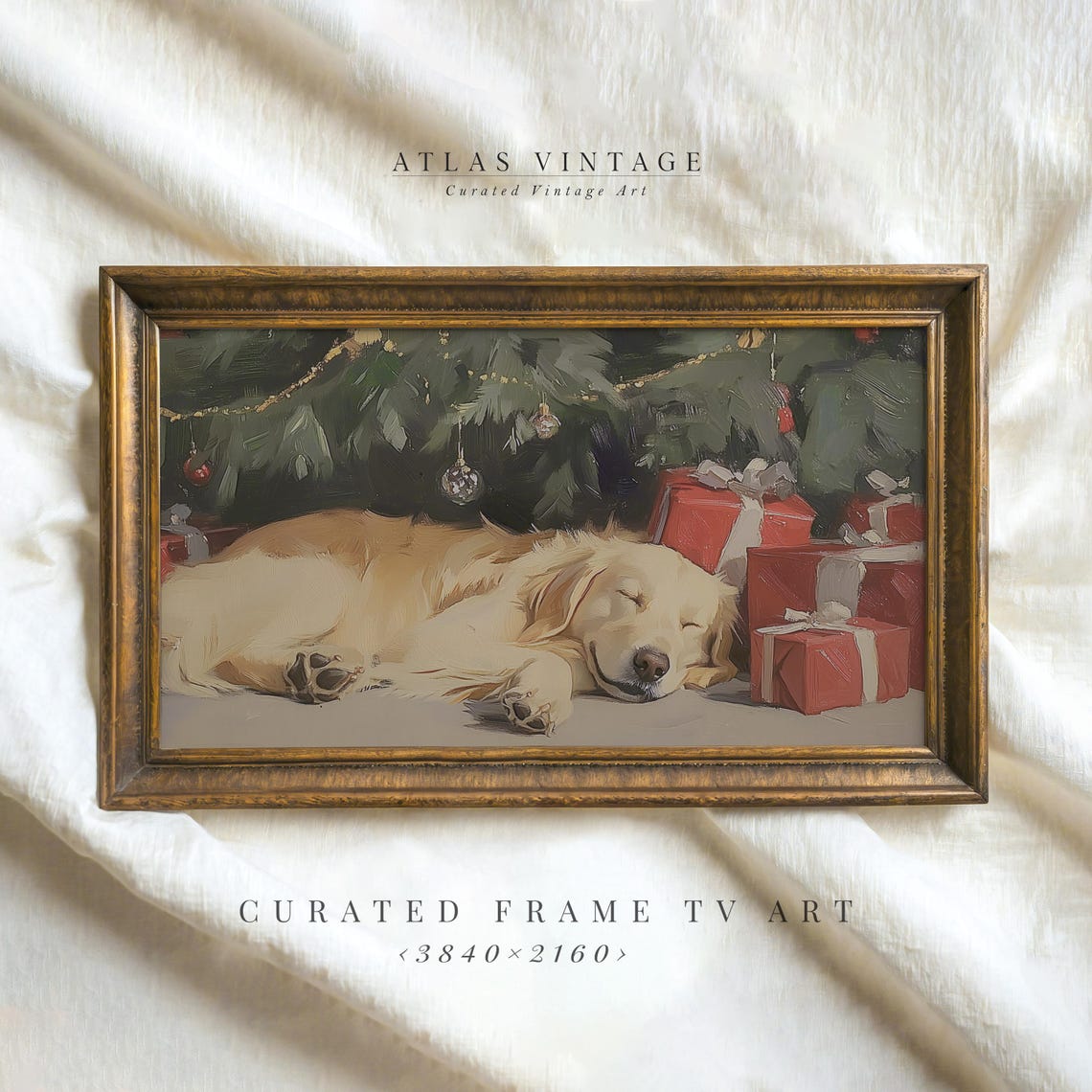 Christmas Frame TV Art Bundle 140 Plus Vintage Winter Images Print - Image 3
