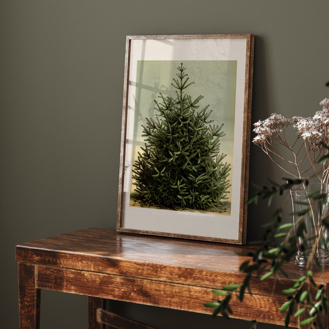 Vintage Pine Tree Botanical Art Antique Evergreen Branch Poster - Image 7