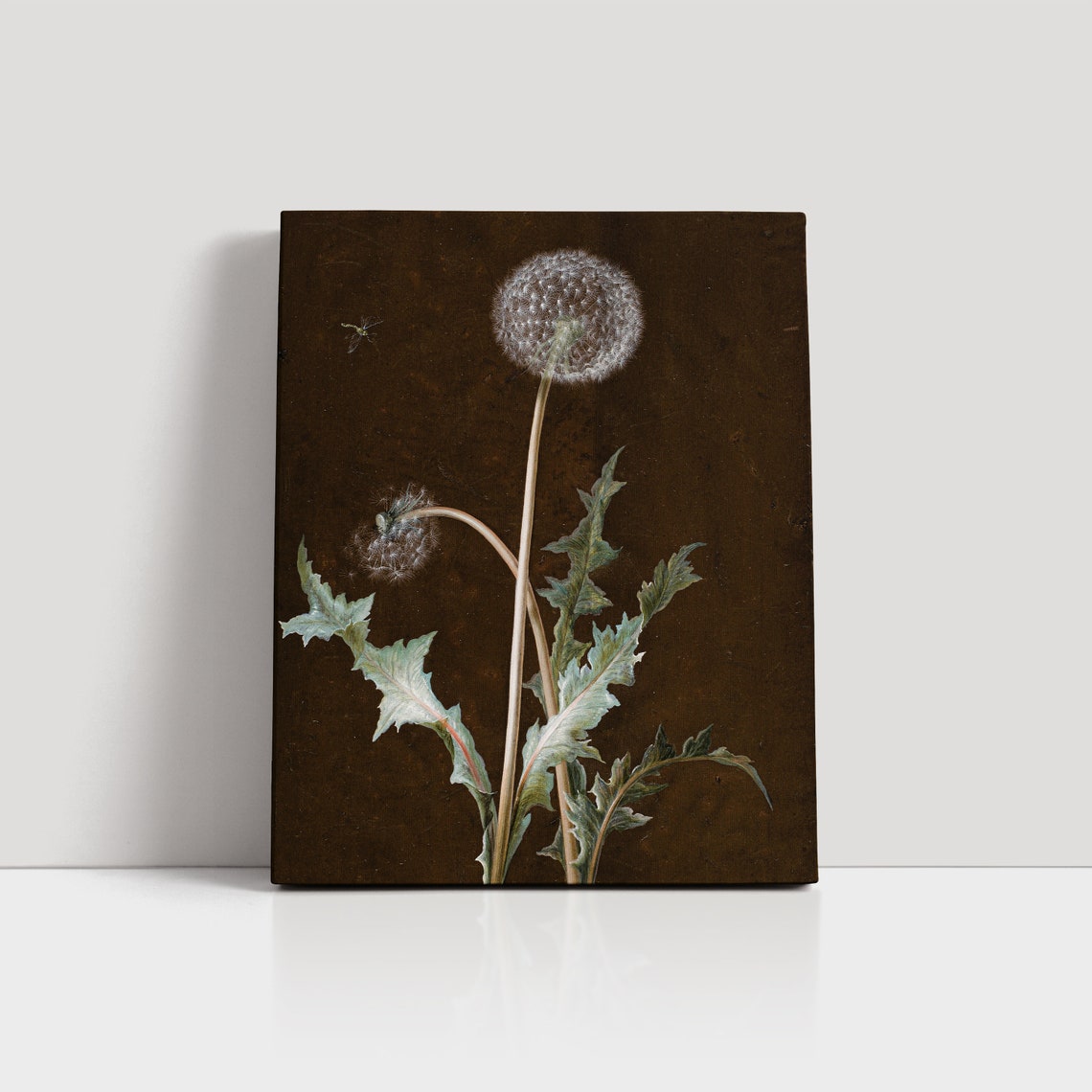 Dark Moody Dandelion Seed Botanical Vintage Style Dark Academia Poster - Image 6