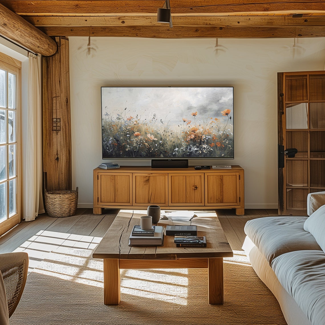 Vintage Spring Wildflower Field Frame Tv Art Flower Meadow Frame Tv Art Botanical Landscape Tv Art French Country Floral Painting - Image 6