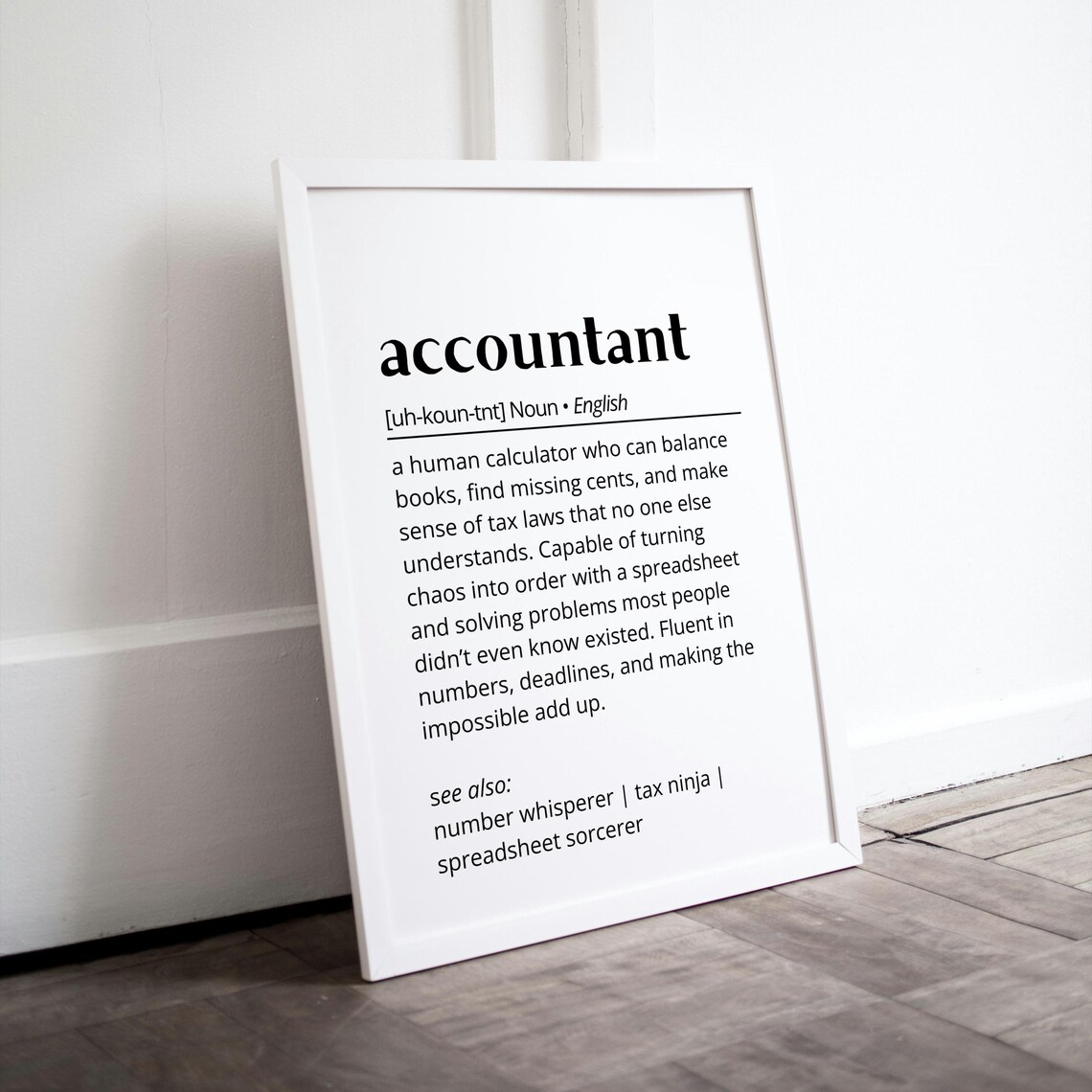 Funny Accountant Definition Dictionary Poster Finance Office Gift - Image 2