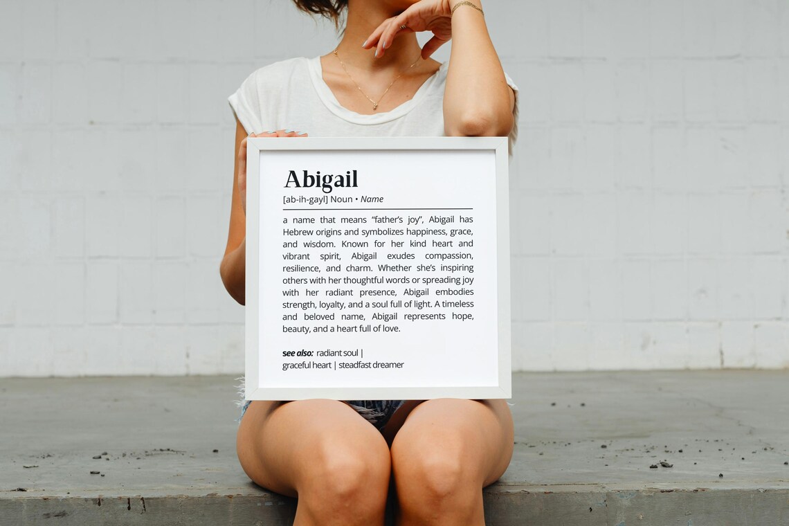 Abigail Name Definition Typography Personalized Poster - Image 2