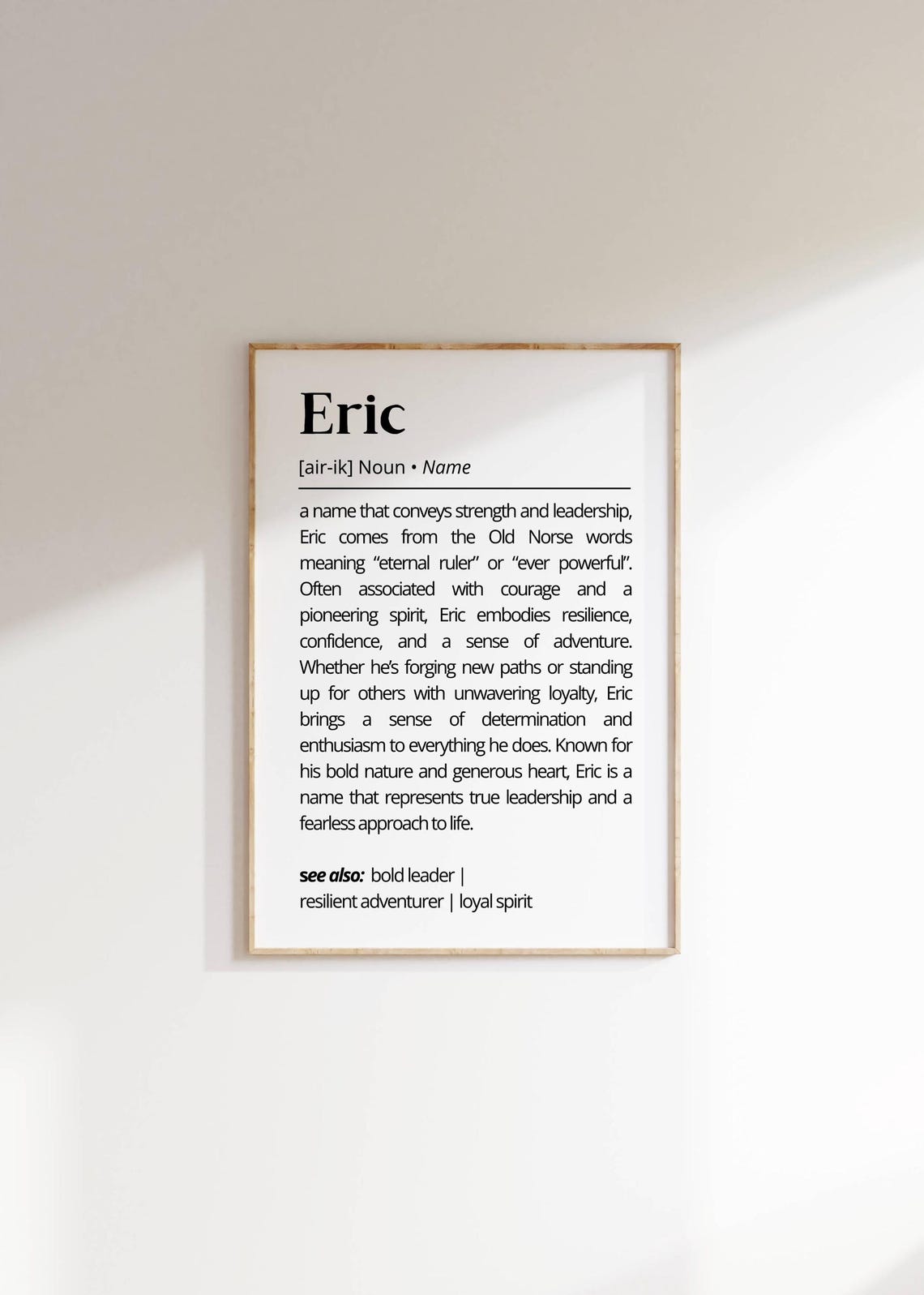 Eric Name Definition Personalized Eternal Ruler Leader Poster - Image 2