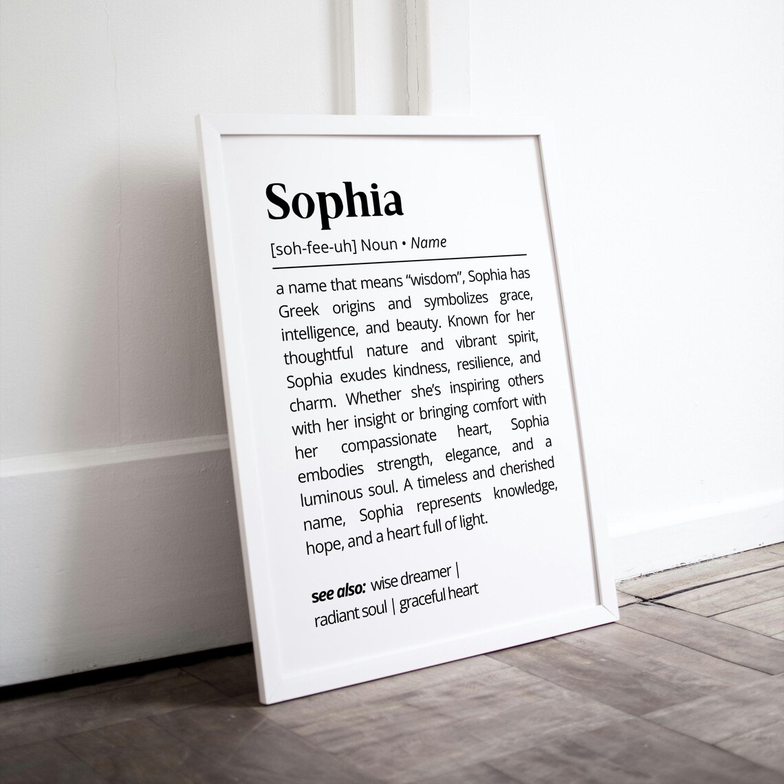 Sophia Name Definition Typography Art Print - Image 3