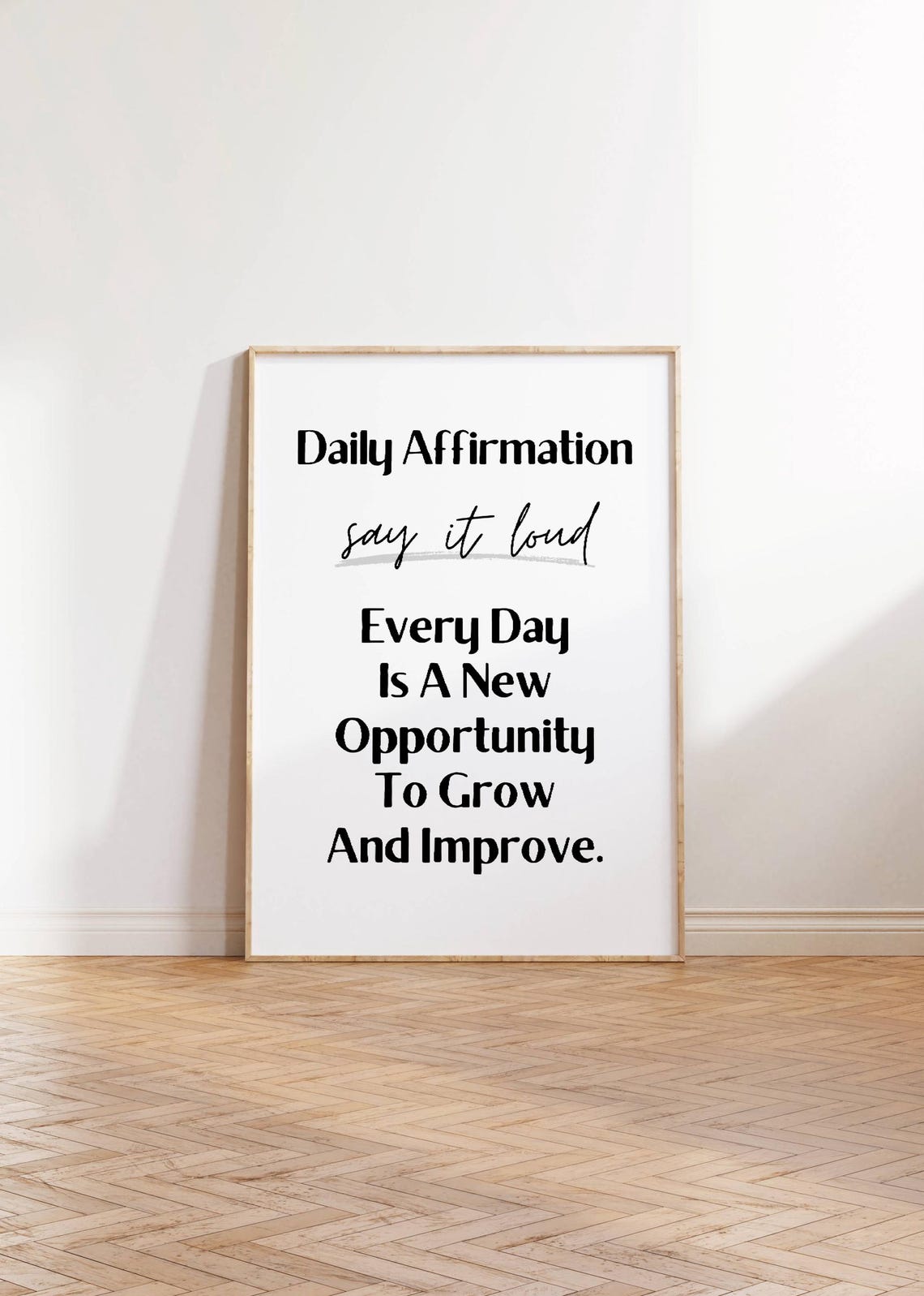 Every Day Is A New Opportunity Daily Affirmation Growth Quote Poster - Image 3