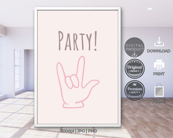 Party Cute Wall Decor Wall Art Retro Print Trendy Wall Art Eclectic Artwork Wall Art For Living Room Drawn Wall Art Minimalist Poster Art