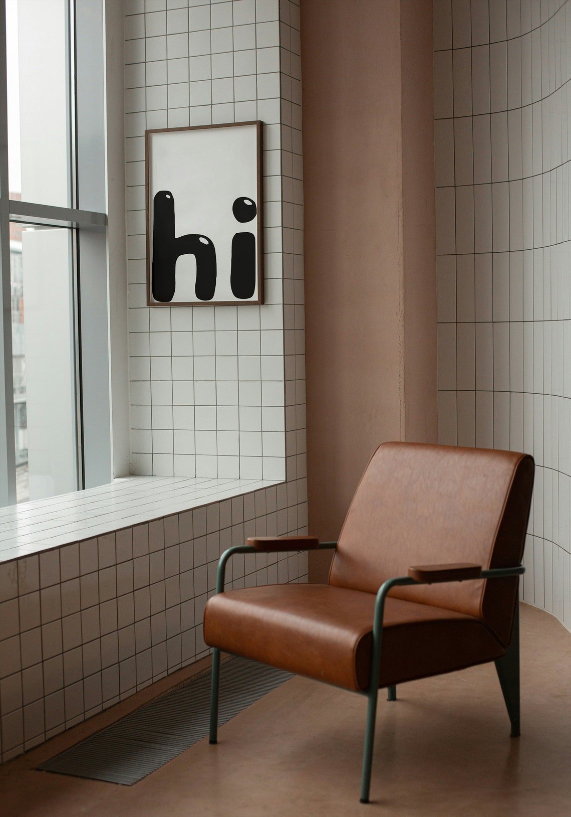 Hi Bubble Letters Playful Typography Cute Nursery Wall Poster - Image 3