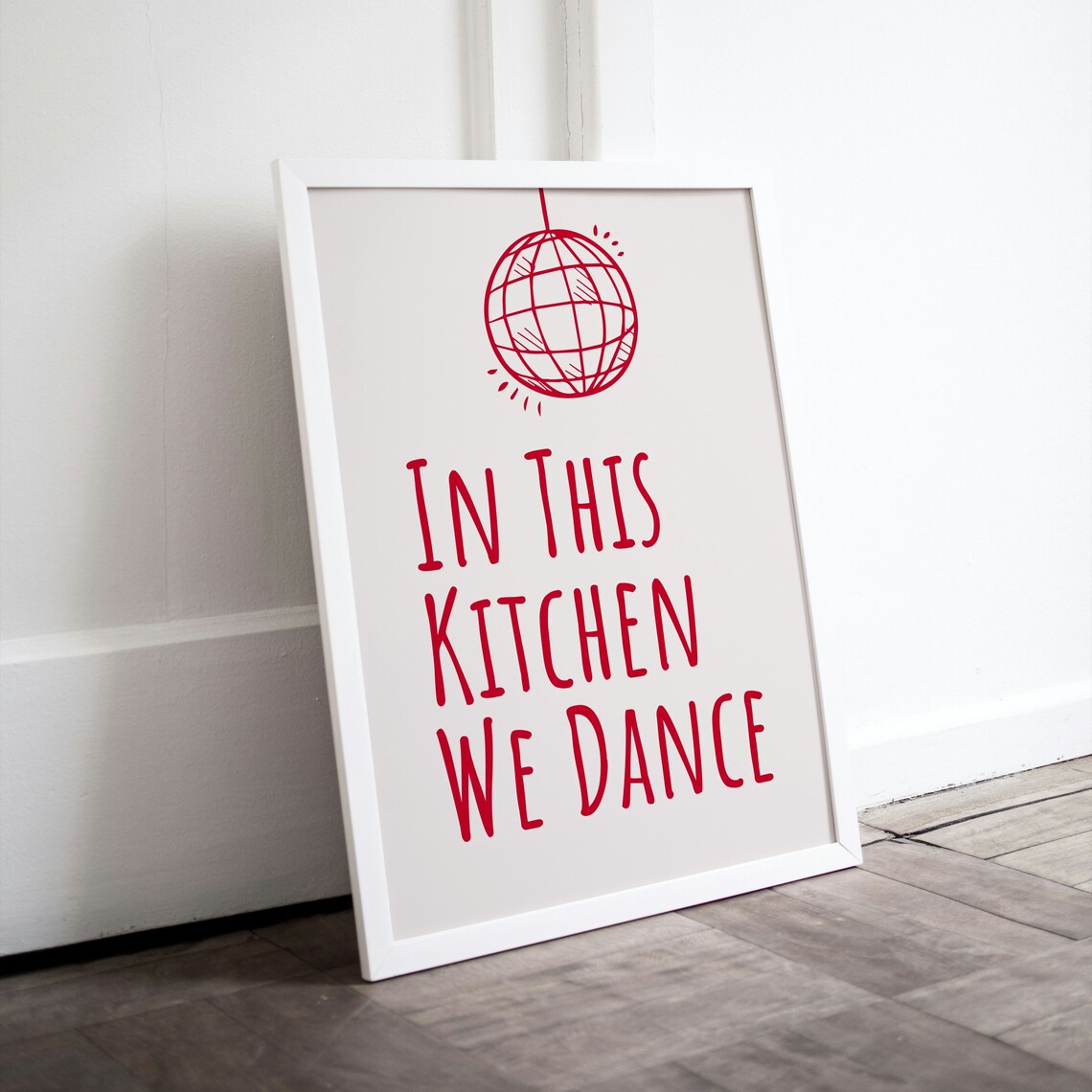 In This Kitchen We Dance Quote Art Print - Image 2