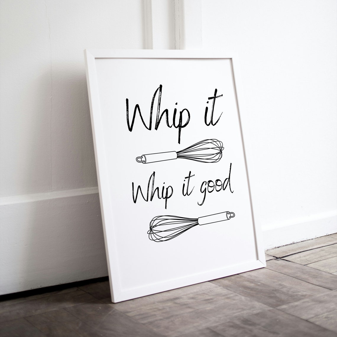 Whip It Whip It Good Whisks Funny Baking Kitchen Quote Poster