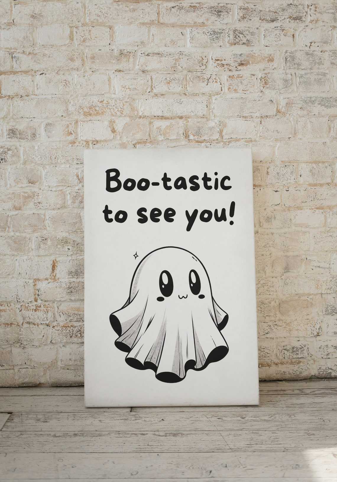 Bootastic To See You Adorable Ghost Cute Halloween Welcome Poster