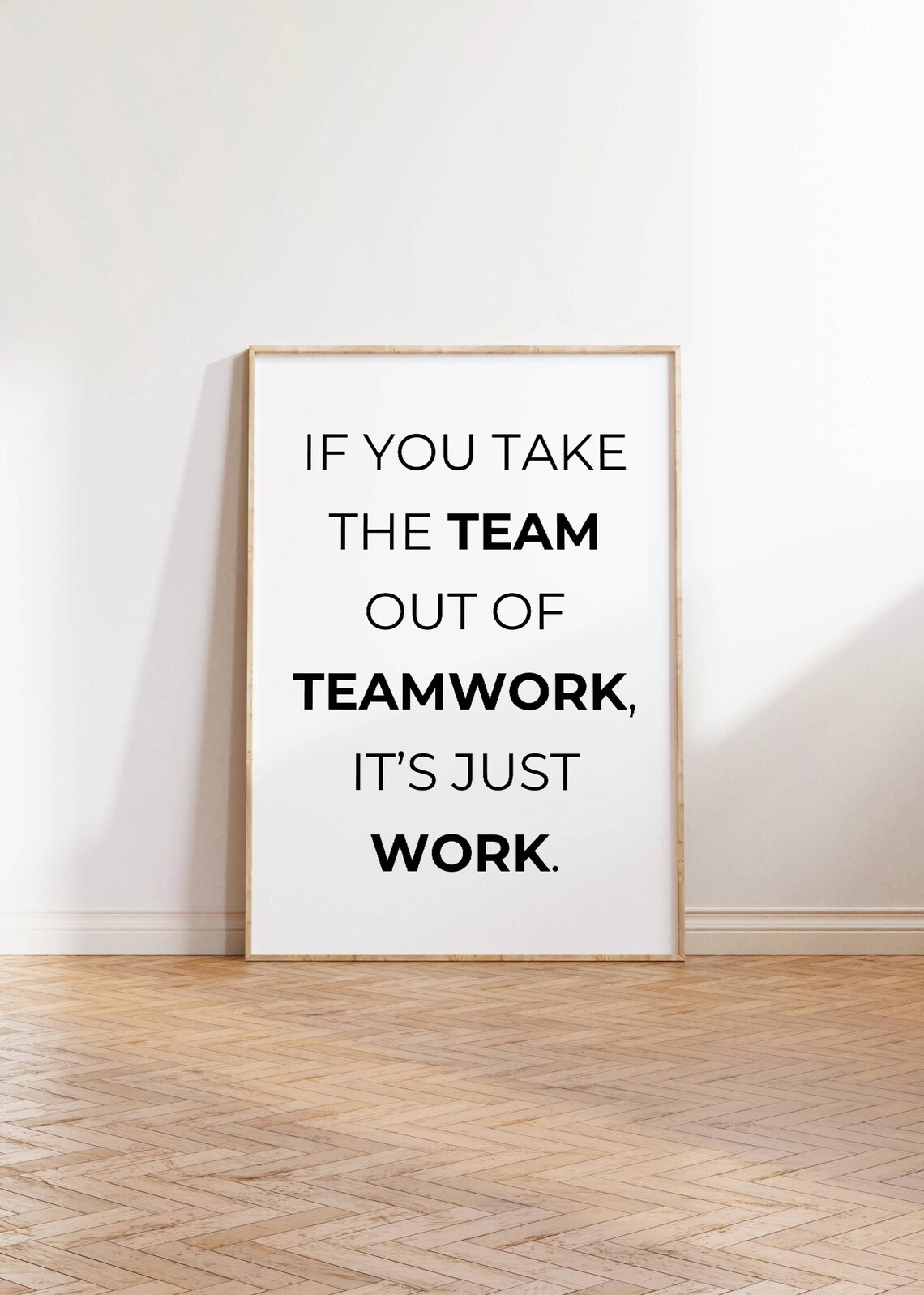 Take The Team Out Of Teamwork Funny Office Team Humor Quote Poster - Image 2