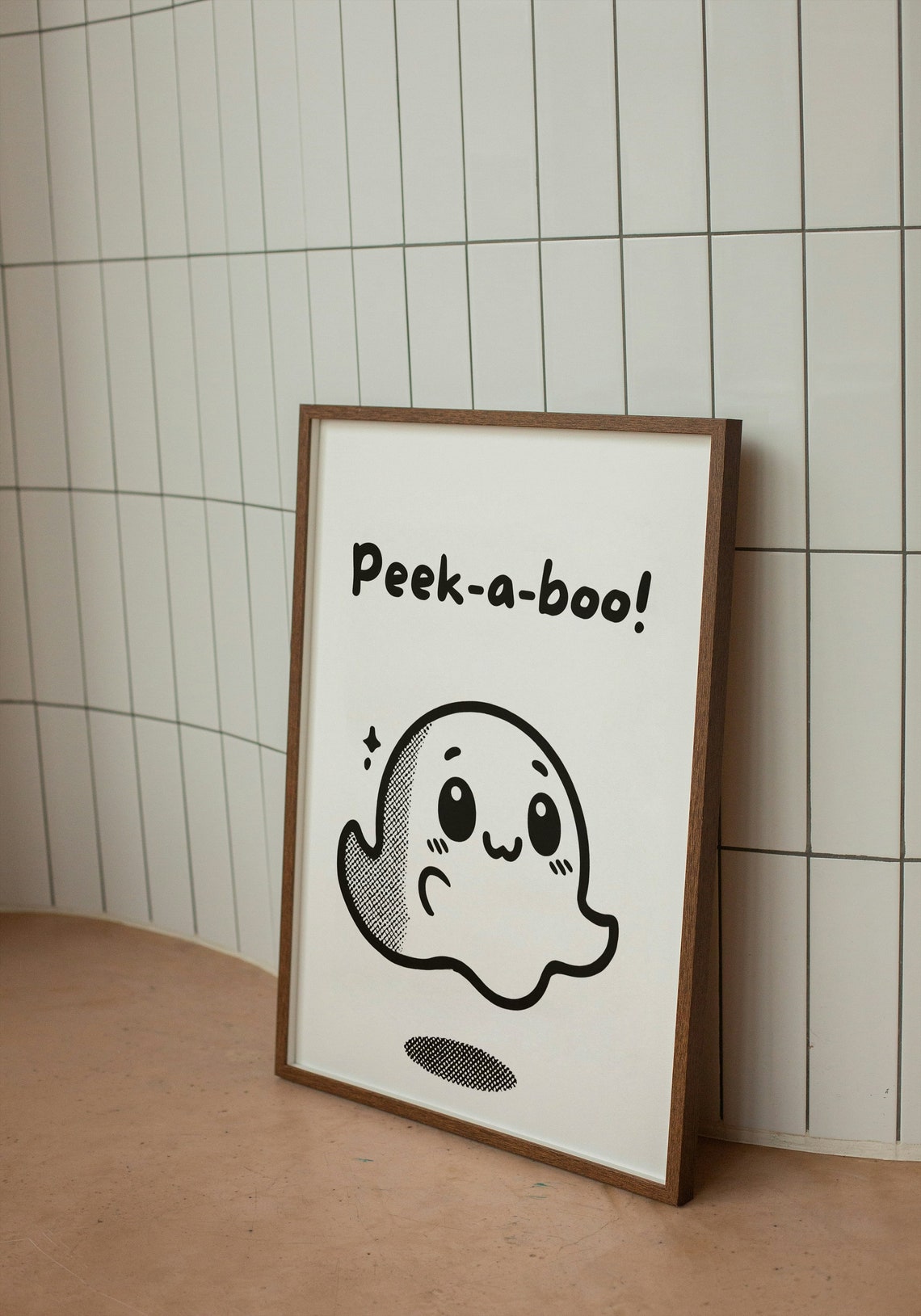 I Am Here For The Boos Cute Ghost Funny Halloween Decor Poster - Image 2