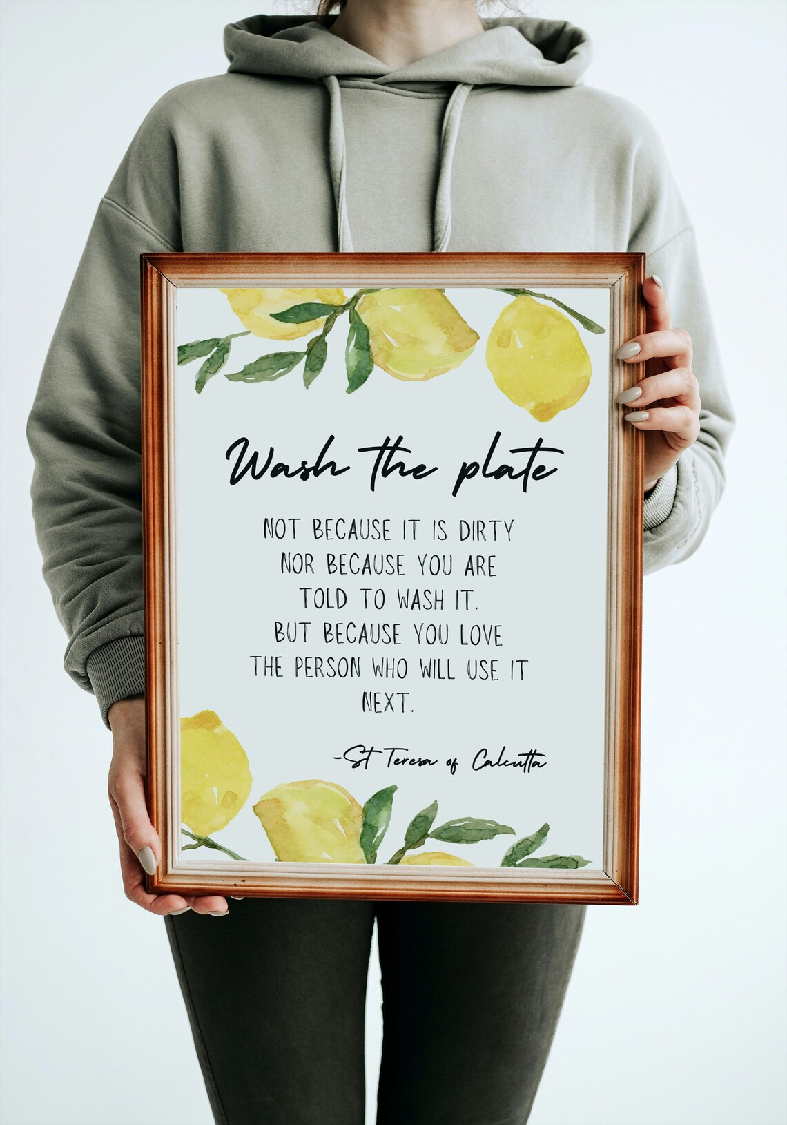 St Mother Teresa of Calcutta Kitchen Quote Art Print - Image 3
