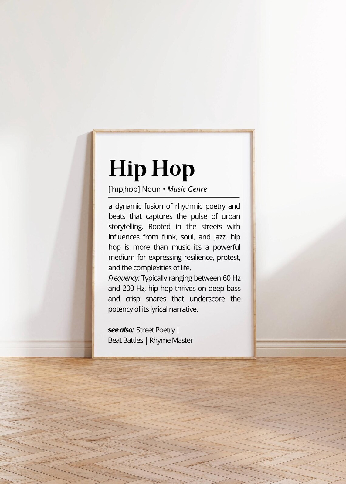 Hip Hop Music Definition Typography Art Print - Image 2