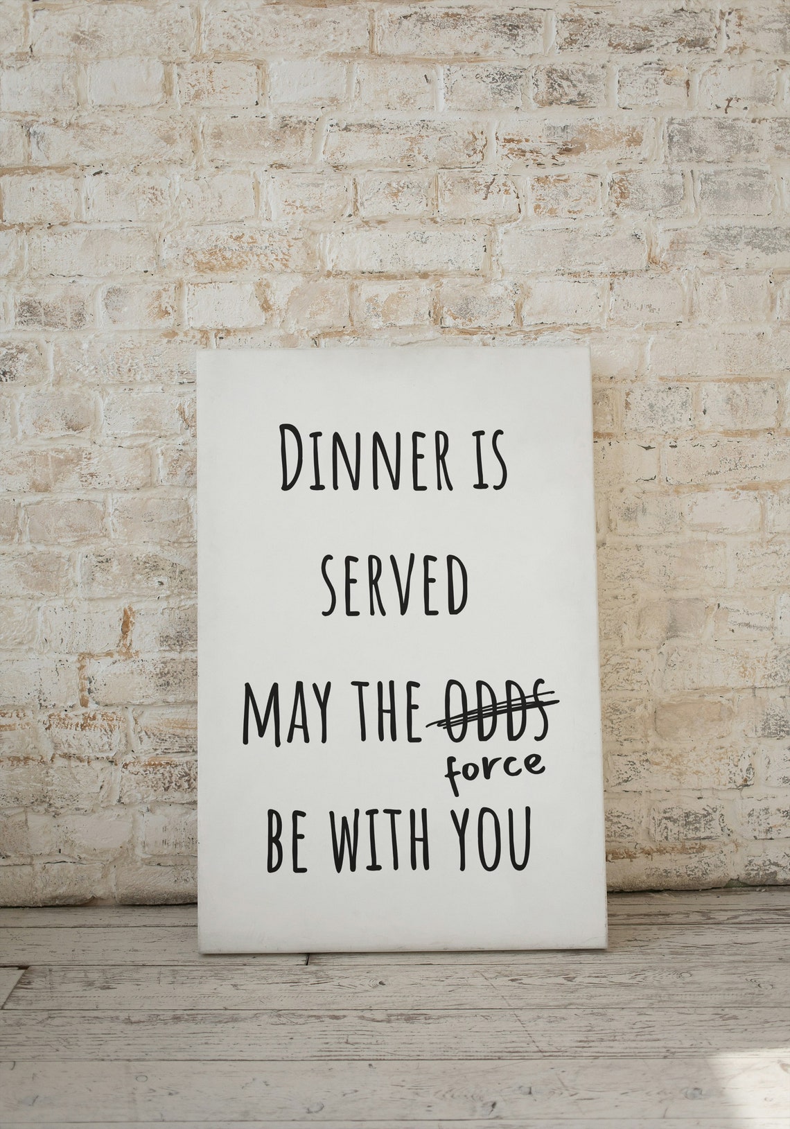 Dinner Is Served May the Force Be with You Funny Kitchen Poster - Image 3