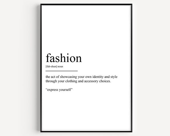 Fashion Definition Print