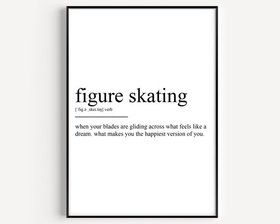 Figure Skating Definition Poster Print