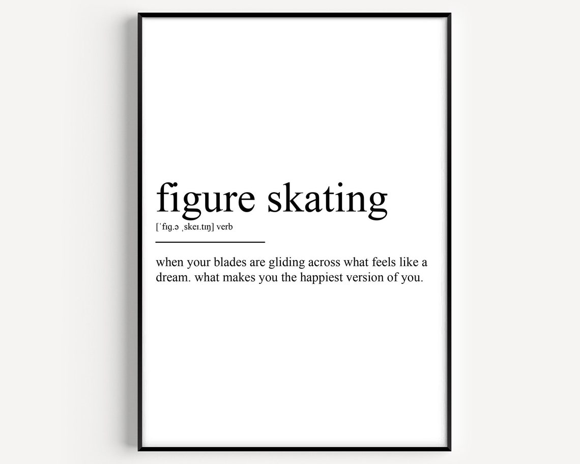 Figure Skating Definition Poster Print
