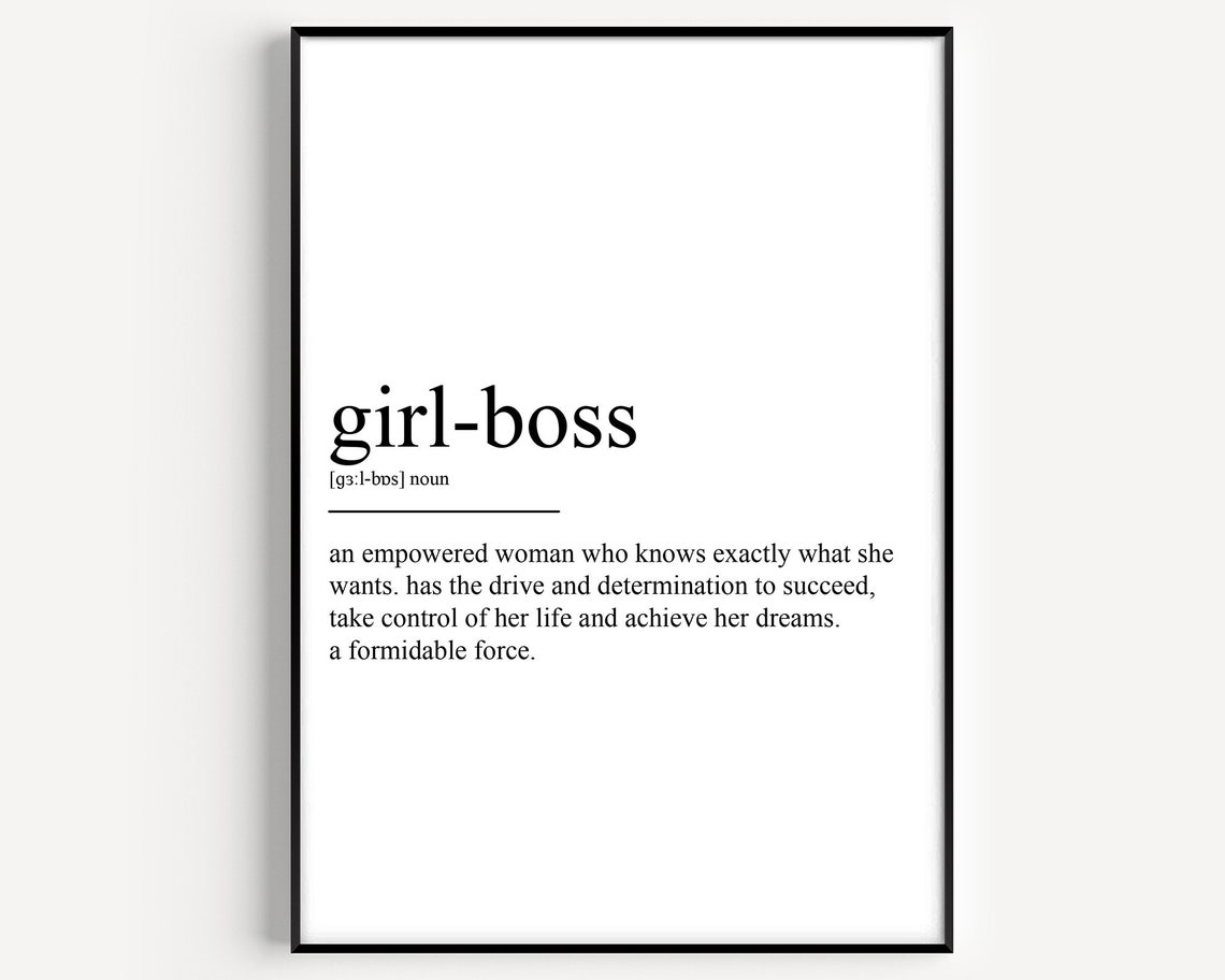 Girl Boss Definition Poster Print