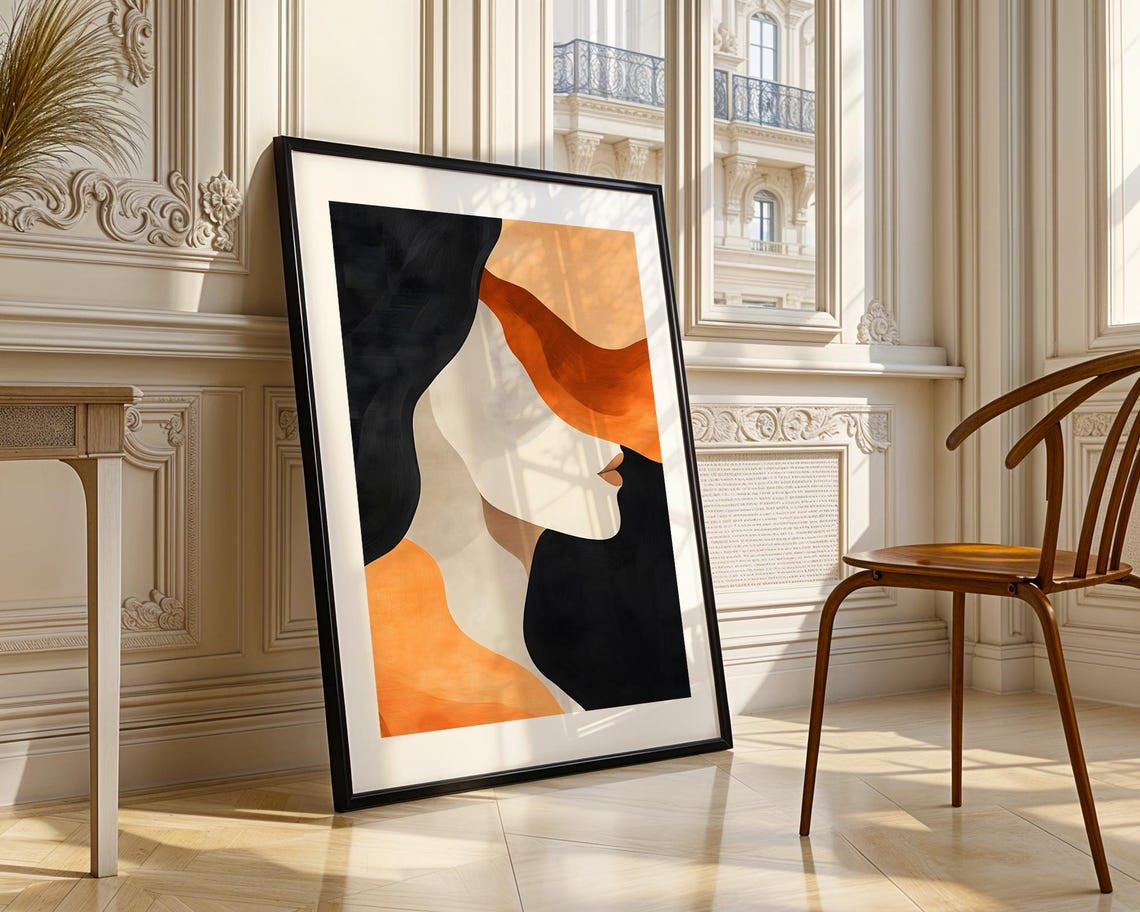 Abstract Woman Face Line Art Print Modern Female Silhouette Trendy Decor Wall Prints Minimalist Portrait - Image 3