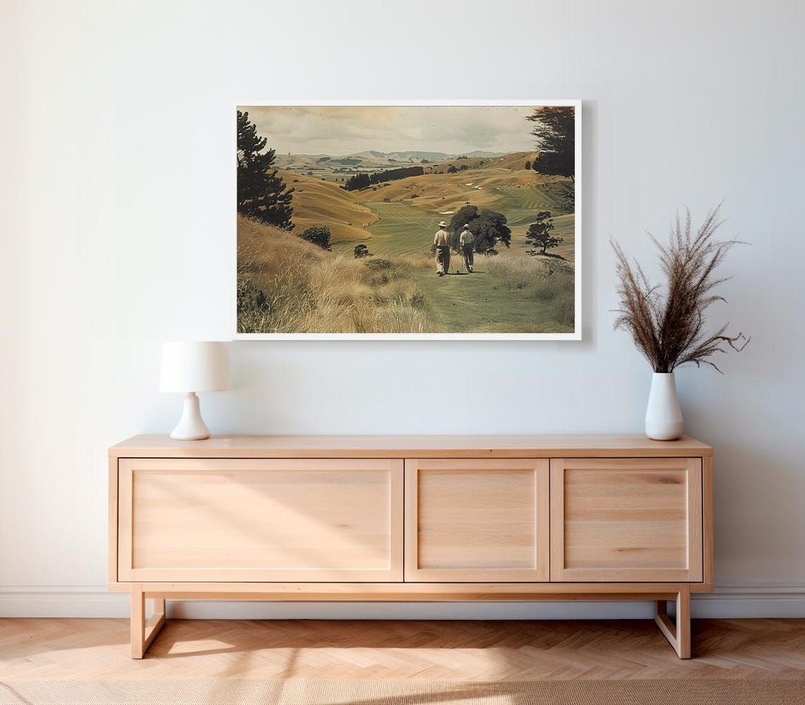 Vintage Golf Course Wall Art Golf Vintage Painting Landscape Art Print Wall Decor Golf Fan Gifts - Image 2