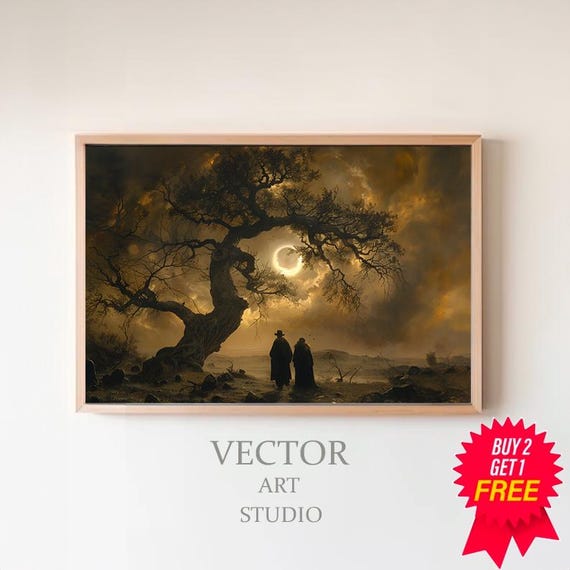 Moody Vintage Landscape Vintage Art Vintage Painting
