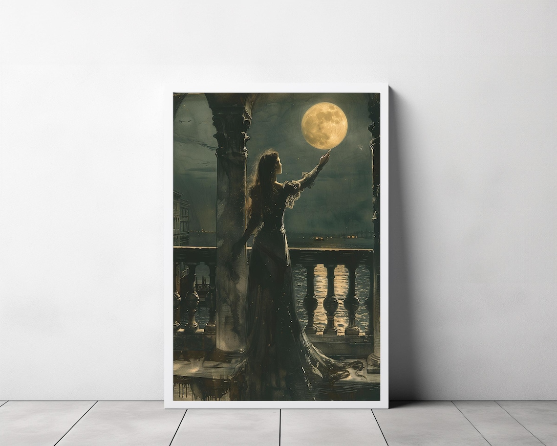 Luna Worship Print Vintage Art Dark Art Occult Poster Gothic Home Decor Witchcraft Wiccan Art Witch Print - Image 3
