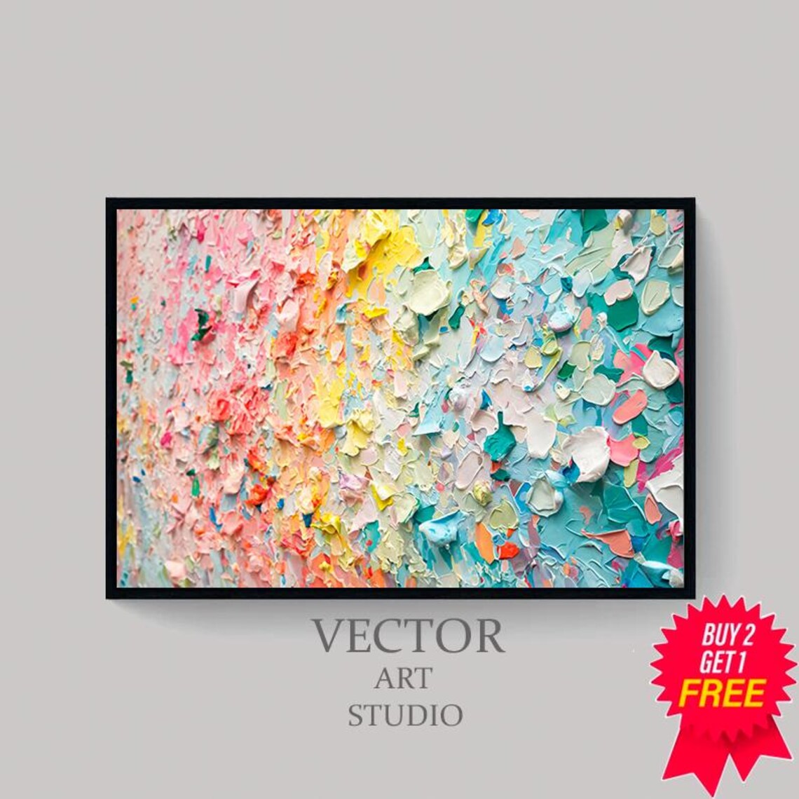 Colorful Abstract Contemporary Wall Art Print - Image 4
