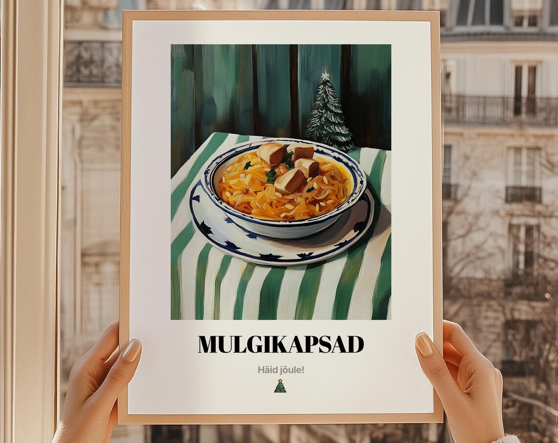 Mulgikapsad Christmas Estonian Food Art Print