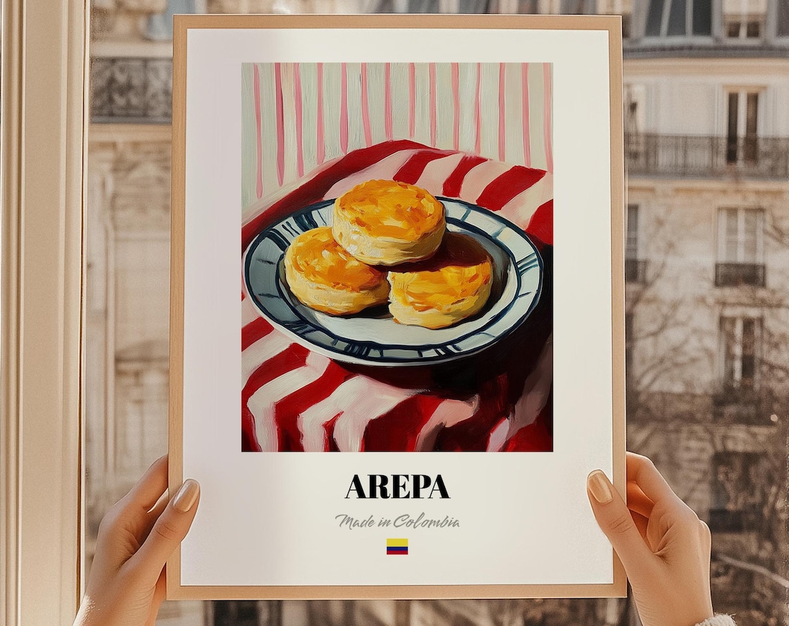 Arepa Colombian Flatbread Cuisine Café Art Print