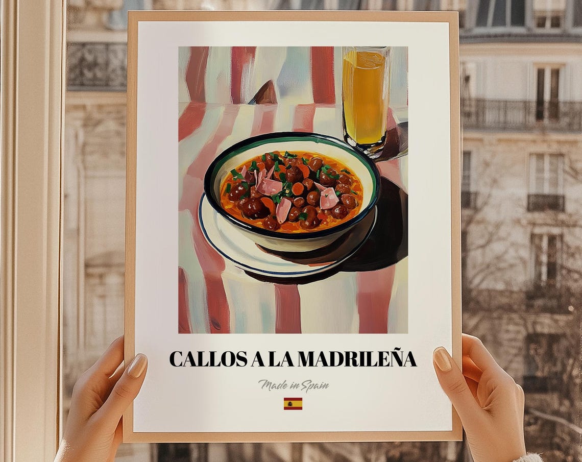 Callos a la Madrilena Madrid Tripe Stew Painting Kitchen Poster