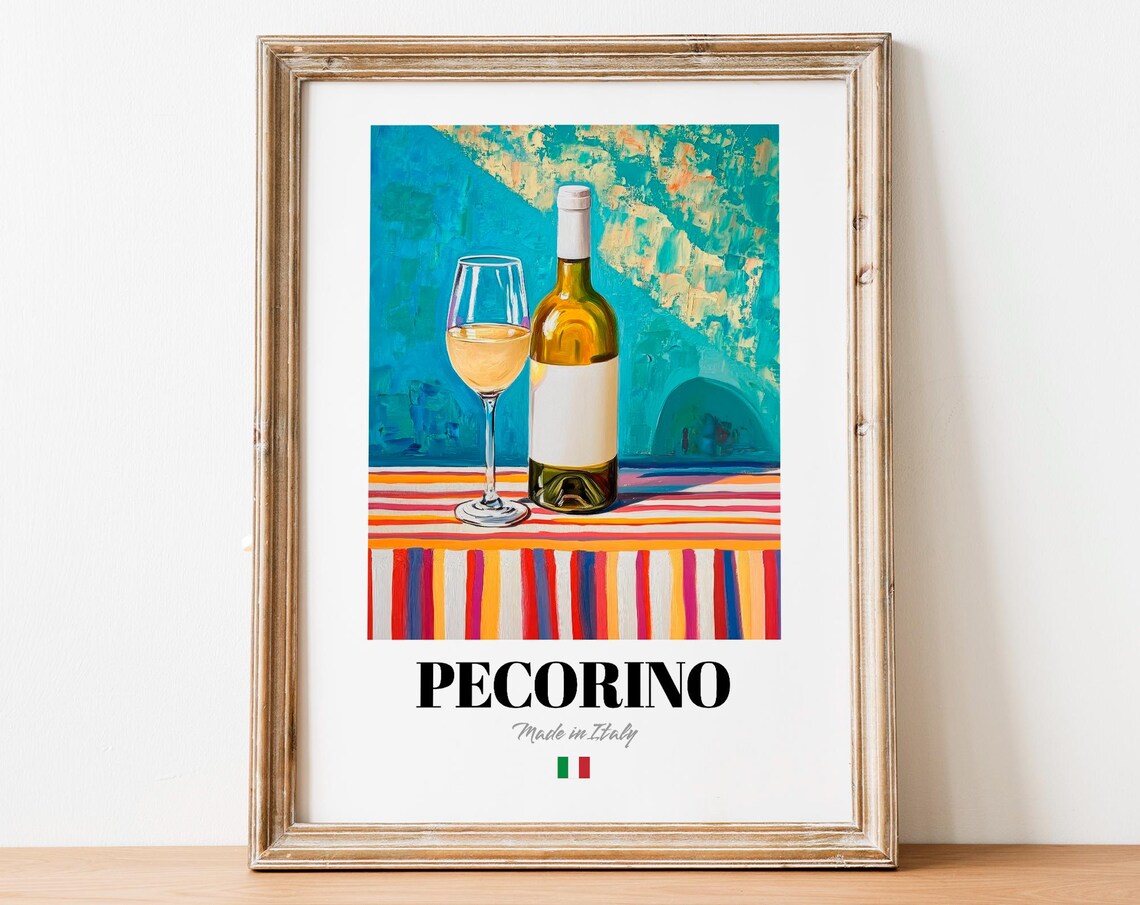 Pecorino Wall Art Print, Marche Wine Kitchen Decor