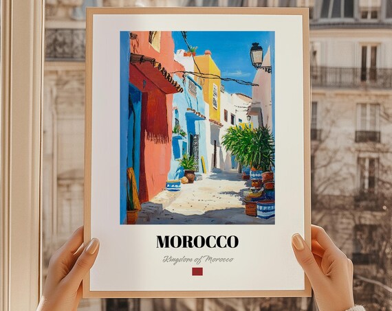 Morocco Kingdom Of Wall Art Print An Oil Painting Reproduction Friend Gift Entryway