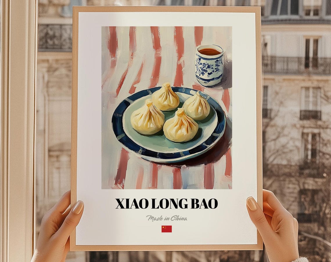 Xiao Long Bao Soup Dumplings Chinese Cuisine Painting Poster