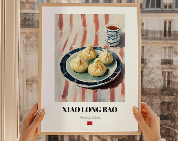 Xiao Long Bao Gicle Print Chinese Cuisine Art Food Painting Poster