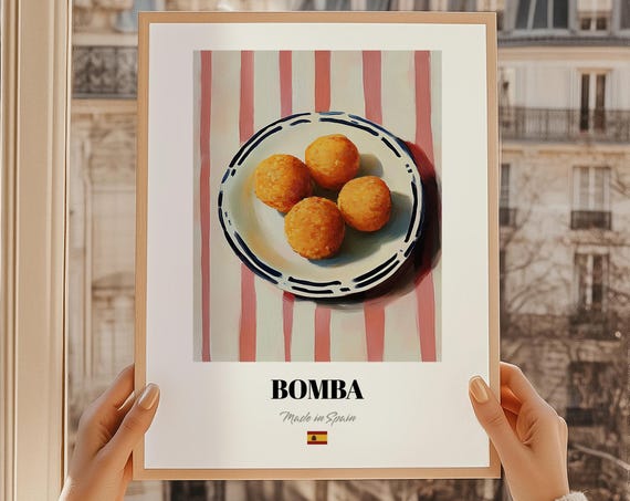 Bomba Spanish Food Print Party Menu Cards Restaurant Dining Room