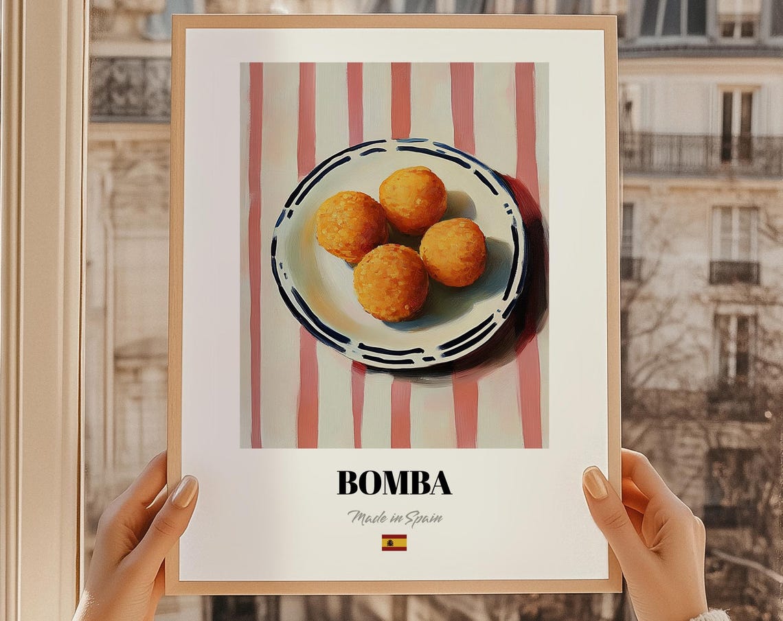 Bomba Spanish Food Print Party Menu Cards Restaurant Dining Room