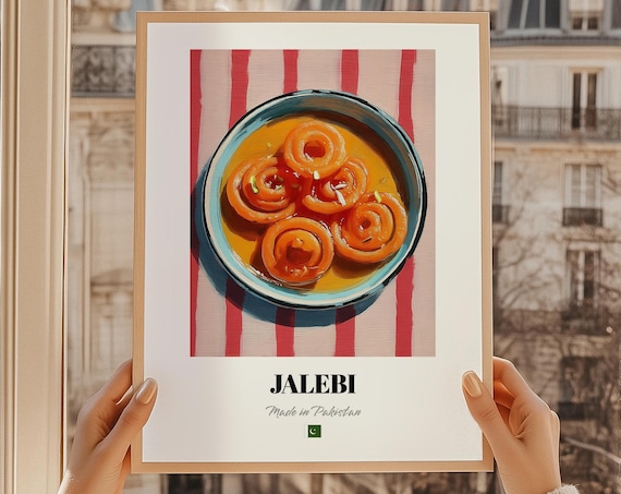 Jalebi Pakistani Dessert Cuisine Caf Dcor Wall Art Friend Gift