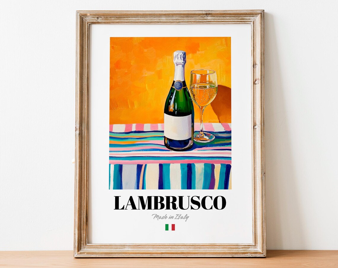 Lambrusco Poster Print, Kitchen Wall Art