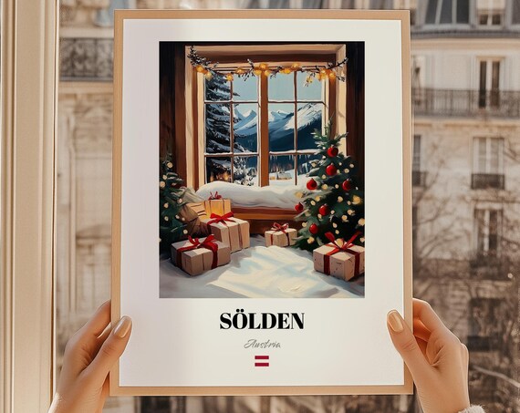 Slden Austria Ski Resort Wall Decor Print Poster Christmas Gift