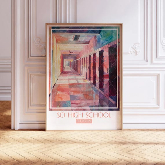 So High Schoo Song Poster Watercolor Wall Art Subtle Print Painting Soft Pastel Tone Gift For Music Fans