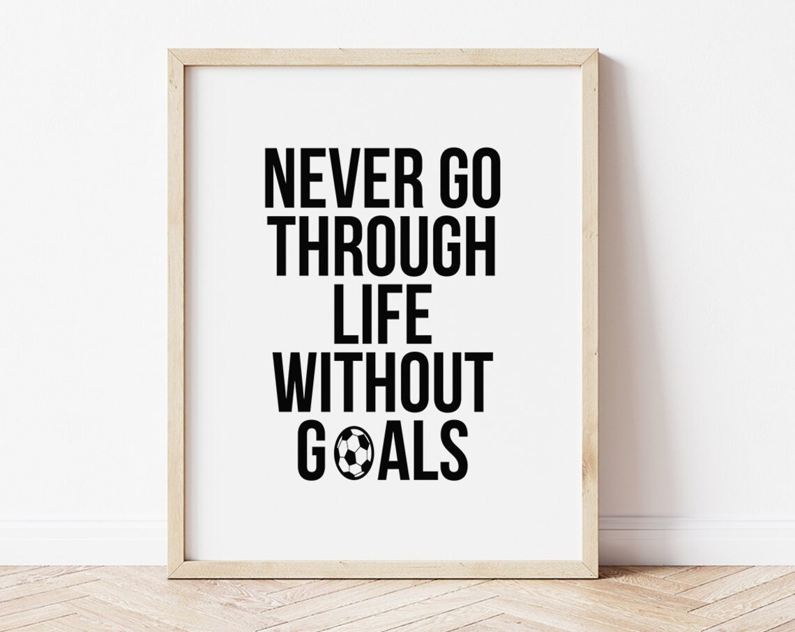 Soccer Motivational Poster, Boys Room Decor