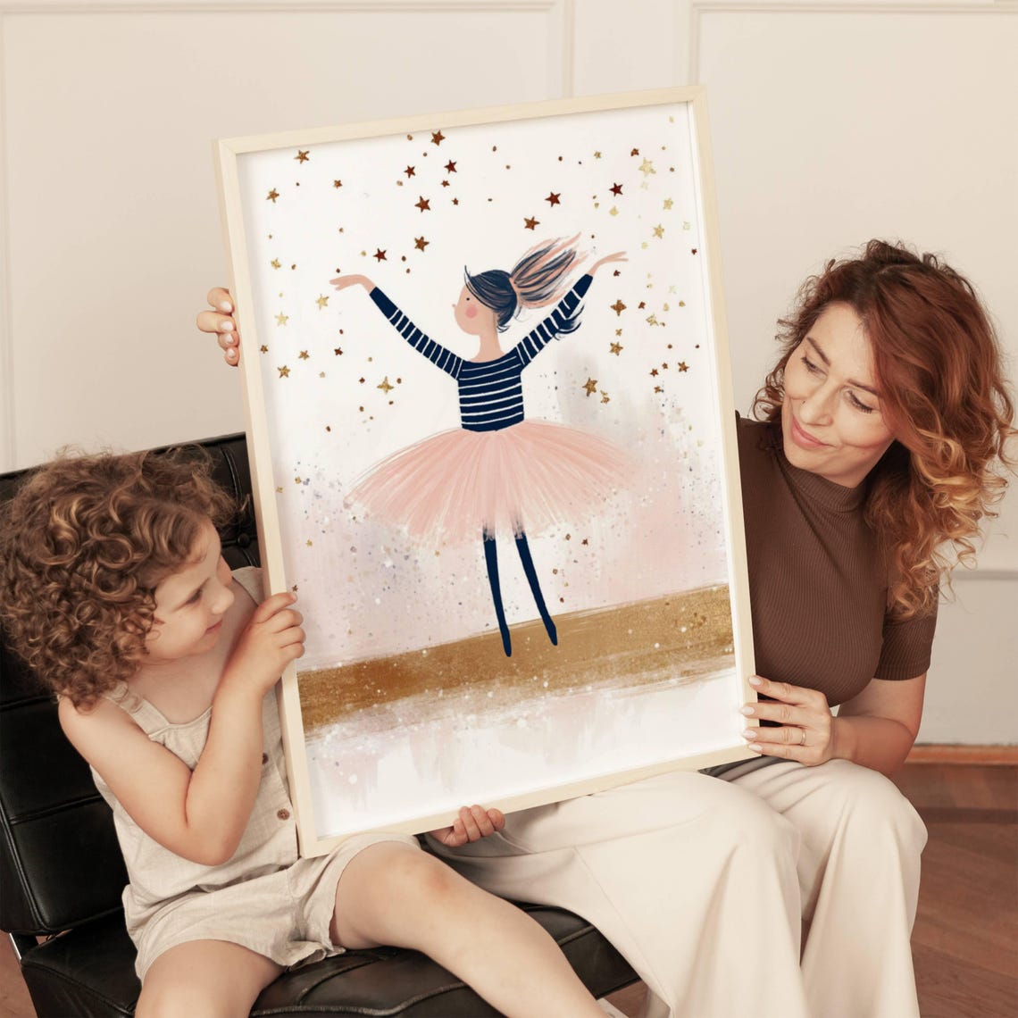 Ballet Nursery Art Pink Girls Room Ballet Dancer Painting Ballerina Nursery Decor Girly Wall Art Cute Toddler Room Decor Pink Ballerina - Image 3