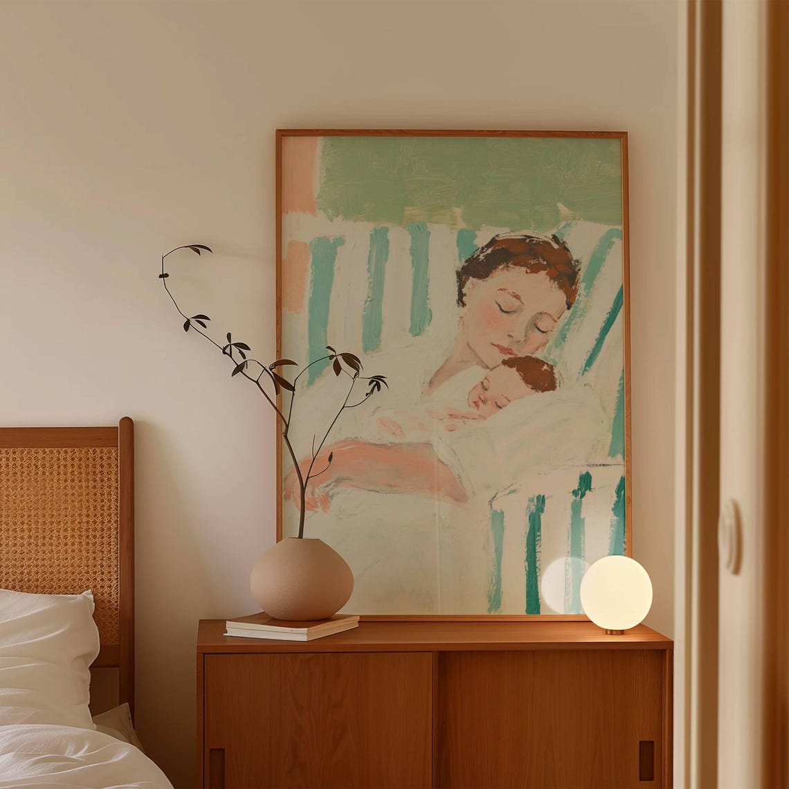 Motherhood Art Print Mama Son Poster Kids Room Art Mothers Day Gift Mother And Baby Wall Art Mom To Be Gift Bedroom Decor Baby Shower Gift - Image 2