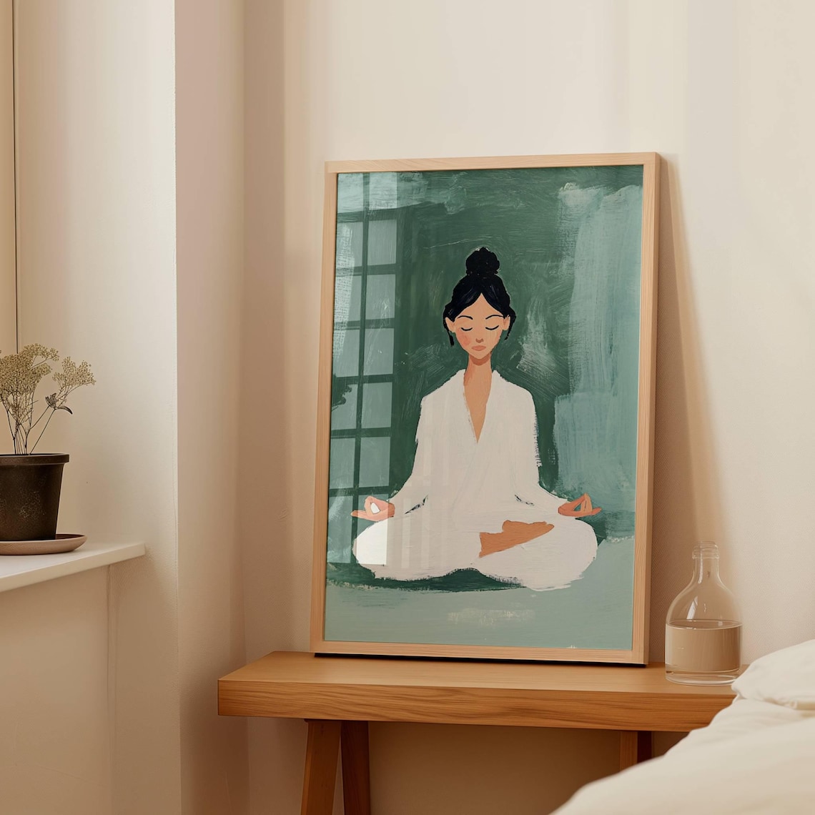 Yoga Meditation Boho Woman Yoga Pose Art Print - Image 4