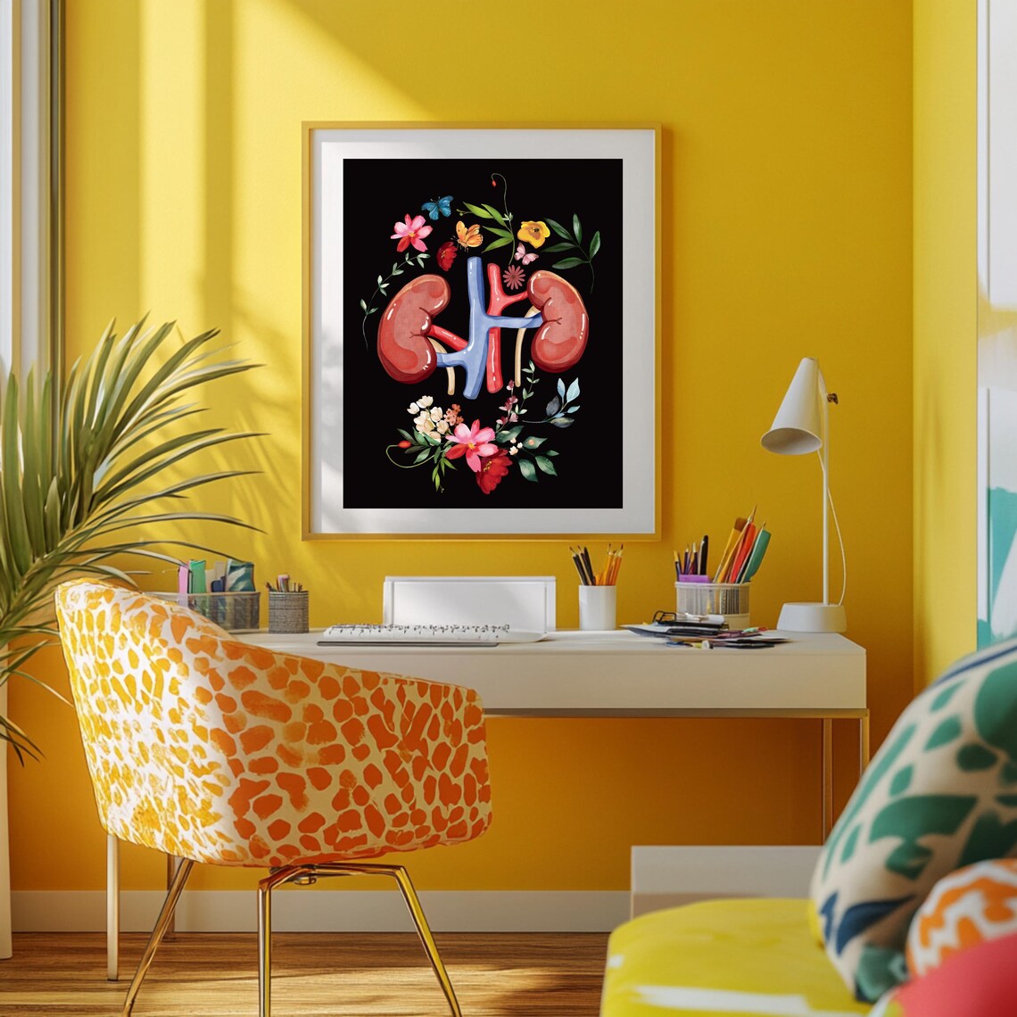 Human Anatomy Kidney Print, Medical Office Art - Image 3