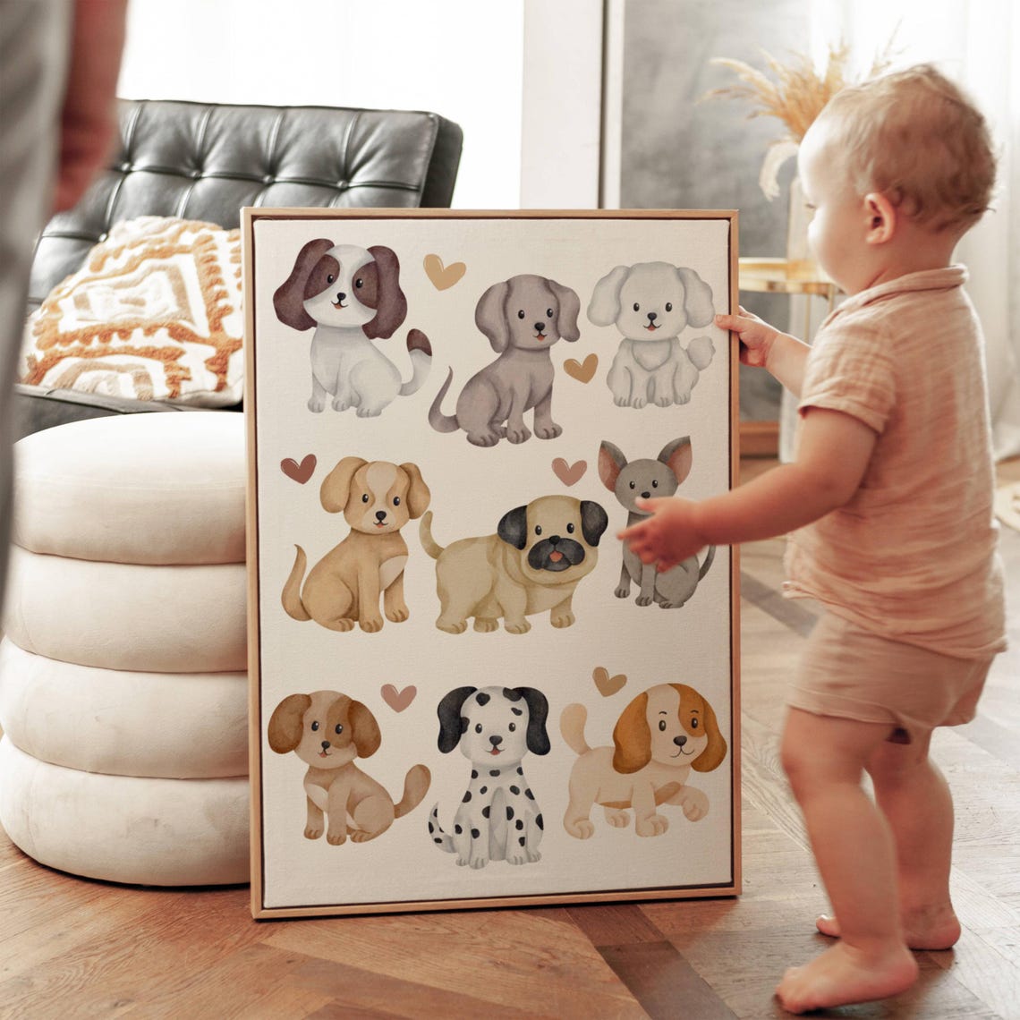 Puppy Love Print Nursery Art Kids Room Art Dog Wall Art Dogs Breeds Poster Dog Person Poster Dog Portrait Wall Art Dog Lover Gift - Image 4