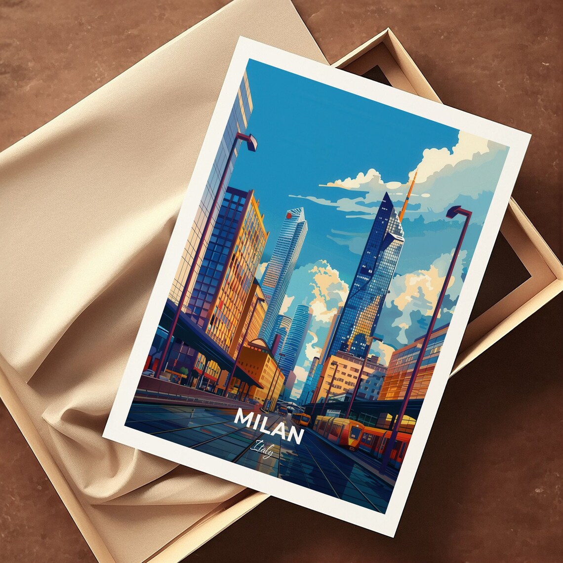 Milan Italy Porta Nuova Business District Skyscrapers Skyline Poster - Image 3